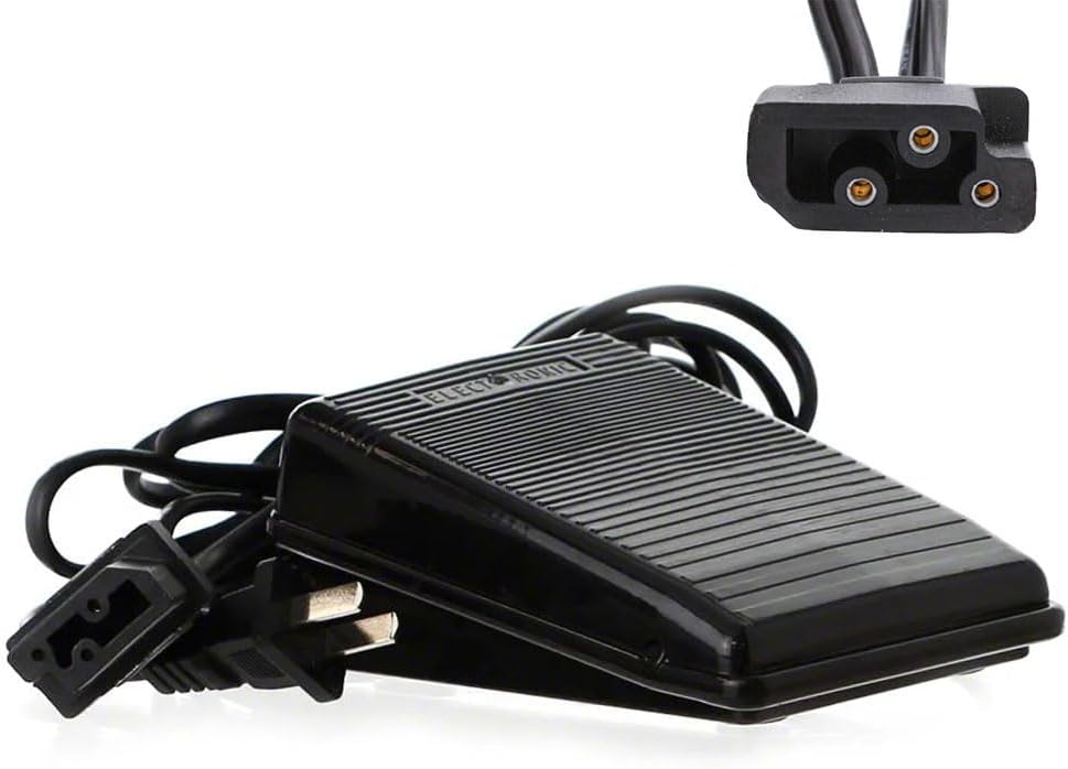 Bequilter Variable Speed Foot Control Pedal and Power Cord Compaible with Husqvarna Viking Huskylock 901 905 910,for Singer 3503, 3507 Euro PRO 373#411646W