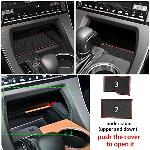 Tapetes Anti-polvo para Toyota Avalon 2019-2022 Rojo miniatura 2
