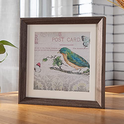 無垢材の額縁木製のフォトフレーム正方形家族の結婚式の写真30 * 30cmコーヒー