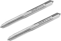 Vista 8 de uxcell Macho de la máquina #4-40 UNC Rosca 2B Clase 3 Flautas de alta velocidad Tornillo de acero roscado Herramienta de roscado 2pcs