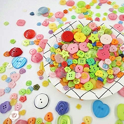 Bottoni Arcobaleno 12mm 2 Fori - 50 Pezzi In Resina Per Cucito, Scrapbooking E Lavoretti Fai Da Te - 3