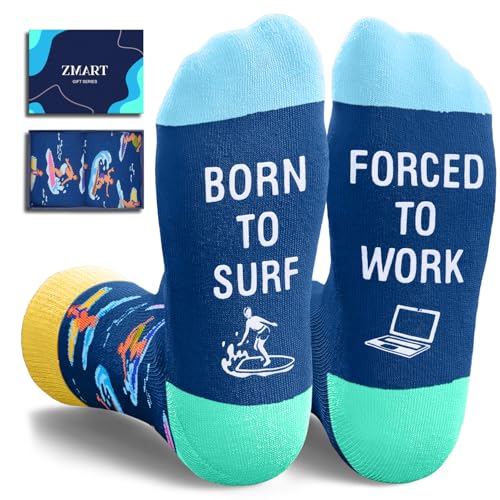 Zmart Surf Gifts for Men Women - Cool Gifts for Surfers, Surfing Accessories, Surfing Socks for Him Her