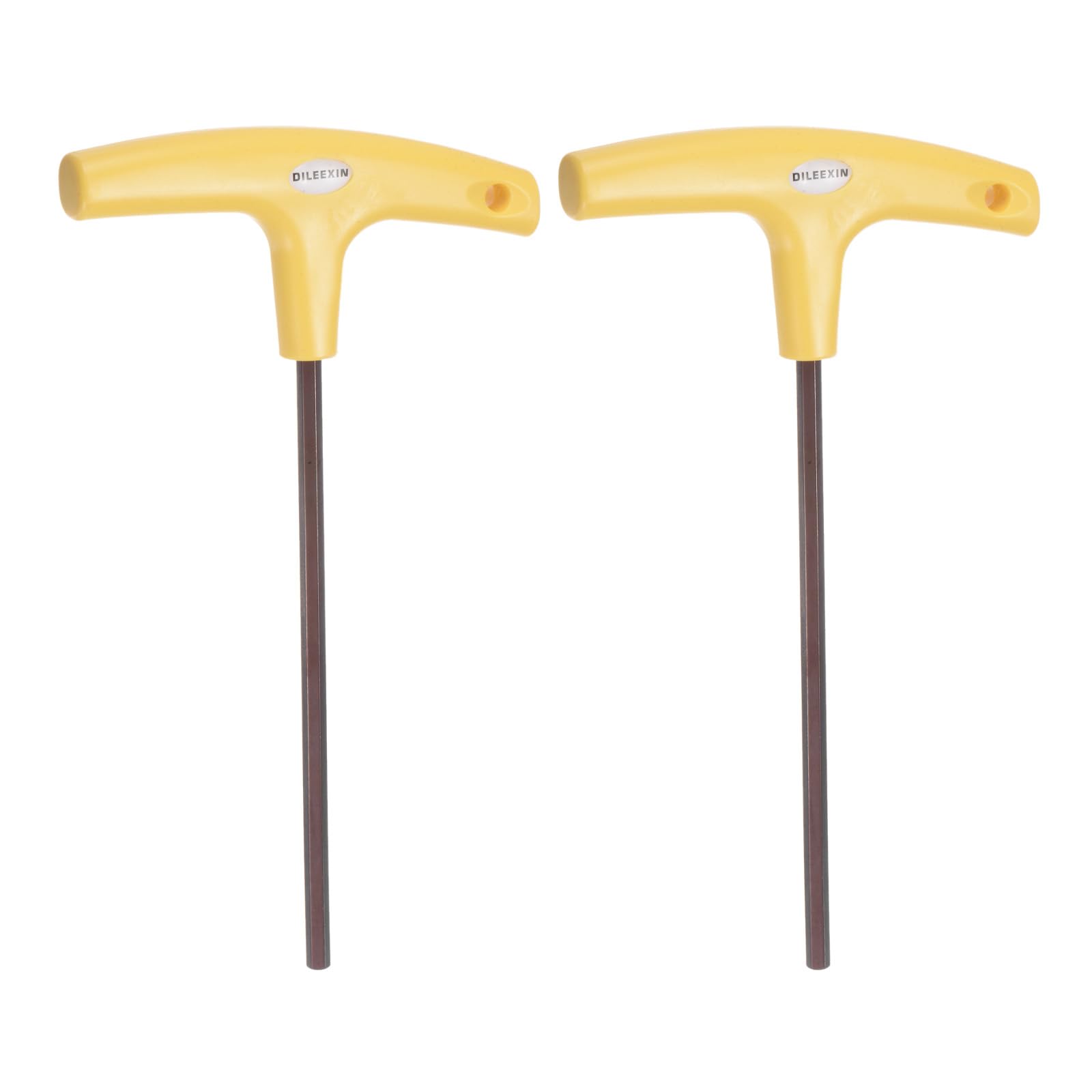 HARFINGTON 2pcs T-Handle Wrench 1/4" SAE Long Arm Hex Key Flat End Wrenches Spanner for Automotive Household Maintenance