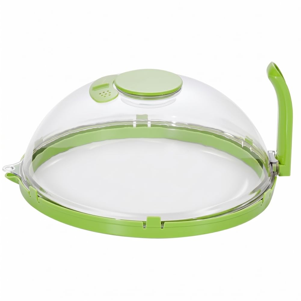 Xdyyjrasa Microwave Splatter Cover – Food Cover with Water Injection Moisture-Retaining 10.43", Green
