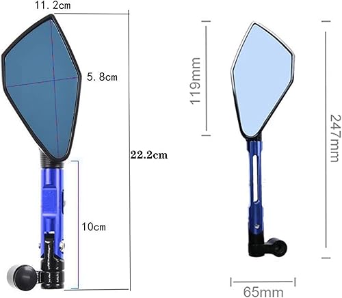 Miniatura 3 de Espejo retrovisor para Y&AMAHA XT660X XT660R XT660R X para XT660Z para T & enere Universal 10MM 8MM motocicleta 360 grados ajustable CNC lateral