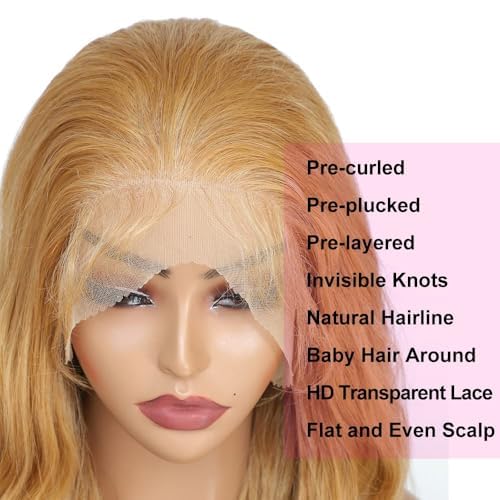 X-Tress 13x6 HD Swiss Lace Front Wig Glueless for Women 32 Inch Body Wave Human Hair Look Wig Black - Image 3