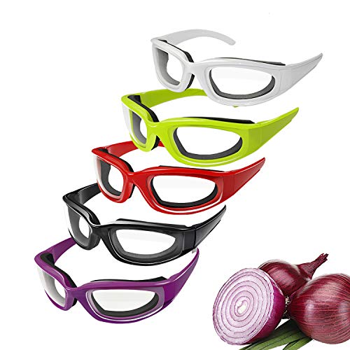 5 Pairs Onion Glasses,Onion Goggles Glasses,Anti-Fog No-Tears,Kitchen Onion Glasses with Inside Sponge for Cutting and Cooking for Women Men Cleaning Kitchen - Thumbnail 2