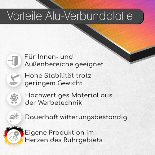 Warnschild I Achtung Spielende-Kinder I Aluverbund-Schild I 20 x 30 cm groß I 3 mm Stark I mit UV Schutz-Laminat I Wetterfestes Hinweisschild I hin065