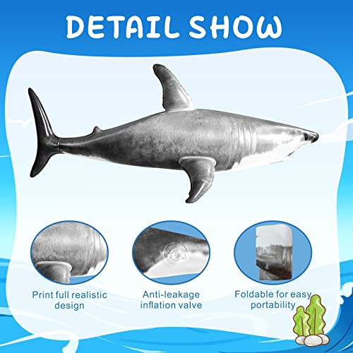 Image of 3PCS Inflatble Shark Starfish Pool Toy Balloons Birthday Party Decorations | Inflatable Pool Floats,Animal Balloons,Under the Sea Party,Mermaid Birthday,Baby Shower,Ocean Theme Classroom&Room Decor