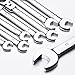 Yescom 12 Piece Flexible Ratchet Wrenches 8-19mm Spanner Gear Ring Flex-Head Ratcheting Set Chrome Steel Combination Ended Kit Home Car Repair Tools