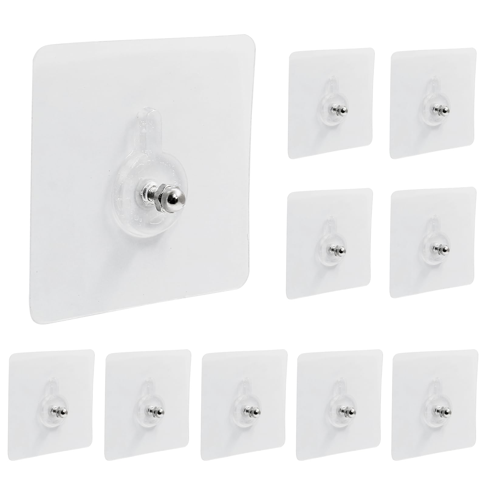 Hitefu 10 ganchos autoadhesivos sin clavos, ganchos de pared resistentes para colgar, adhesivo sin tornillos para montaje en pared, ganchos impermeables para colgar cuadros para cocina, baño, hogar,