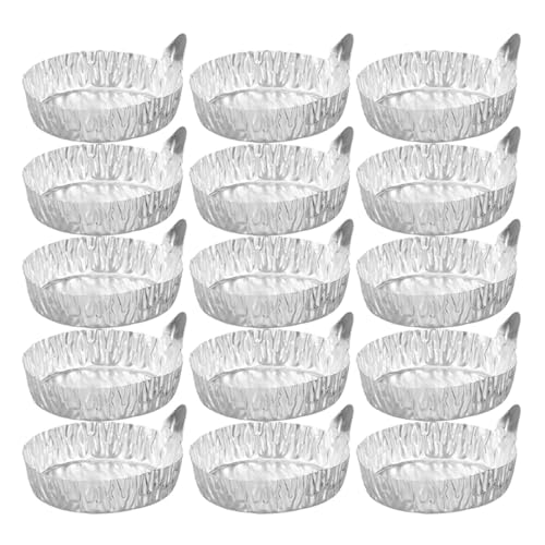 Veemoon 20 Platos de Pesaje de Aluminio Desechables Pequeños, Bandejas de Pesaje para Laboratorio 20 Ml, Resistentes y Ligeros para Medición Precisa de Muestras Químicas