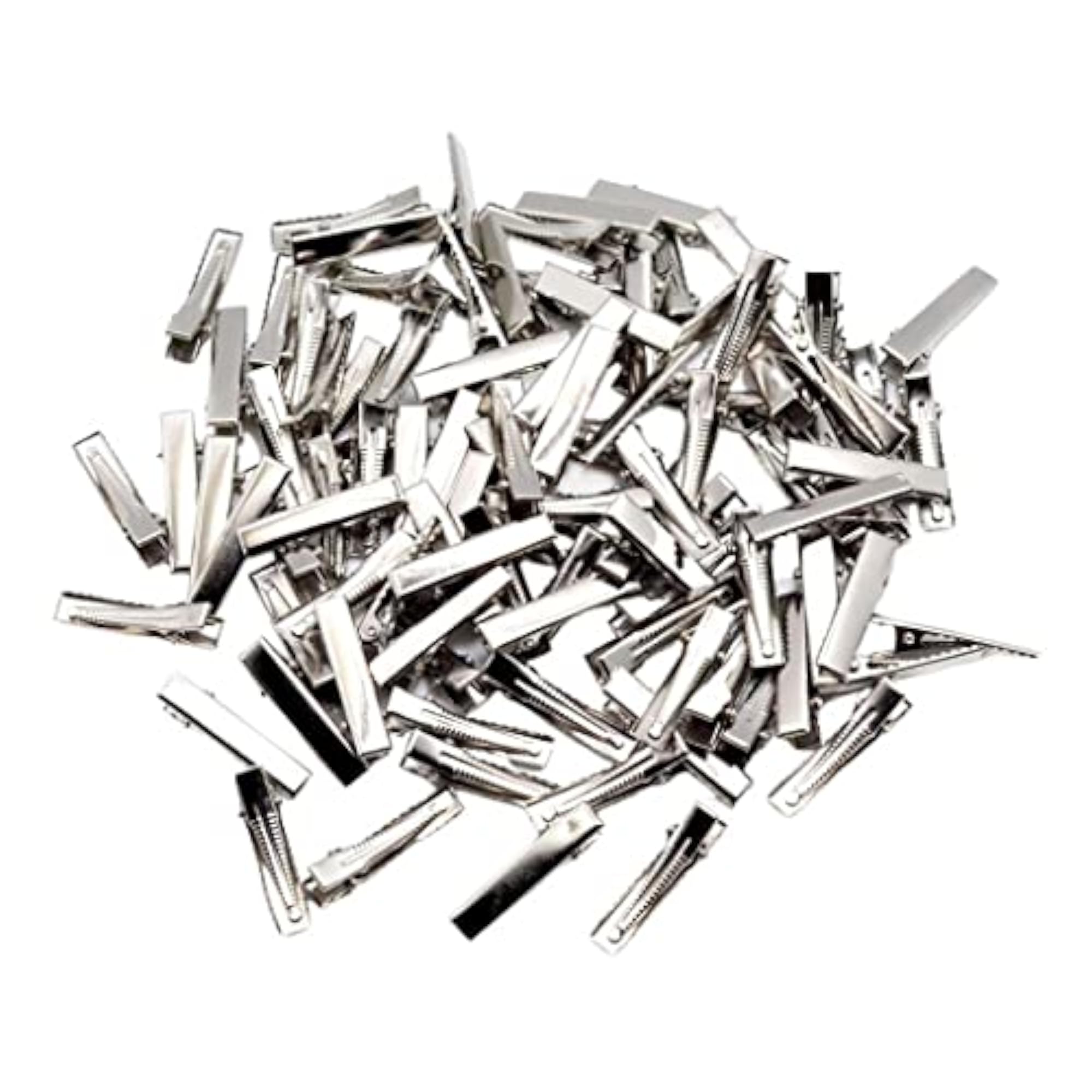 100 Pack Flat Single Prong Alligator Hair Clips for DIY