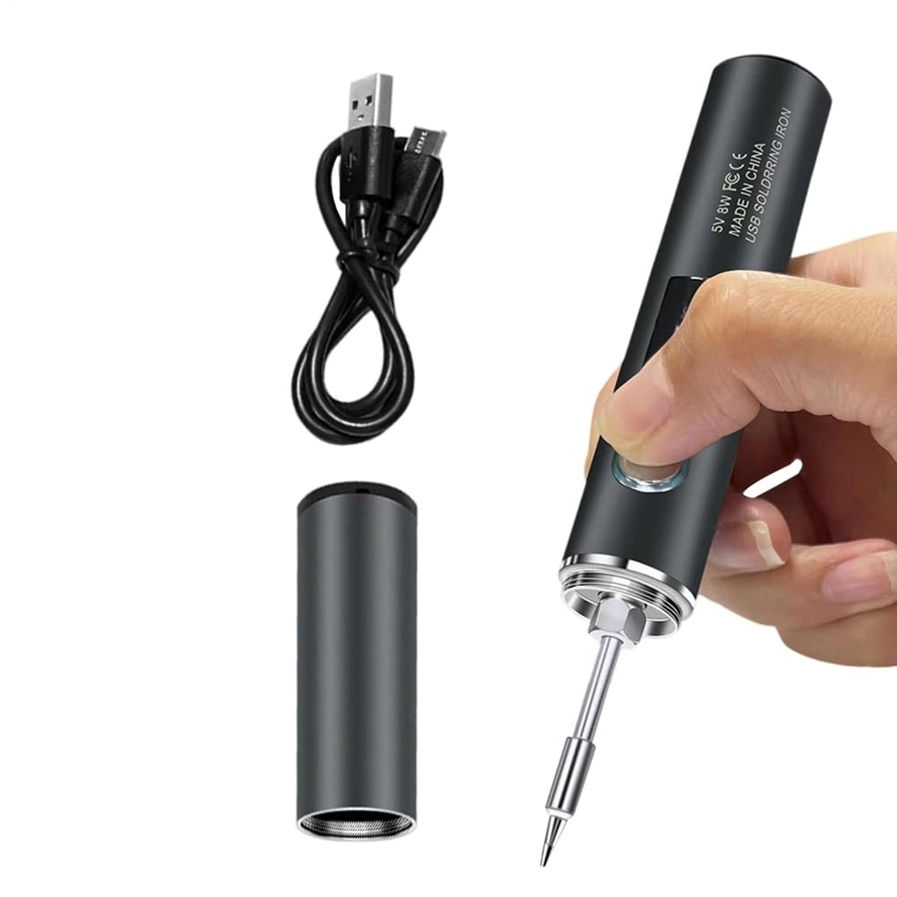 Littimoon Portable Electric Soldering Iron Adjustable Constant Temperature Fast Heating Soldering Iron Station Kit Welding Equipment