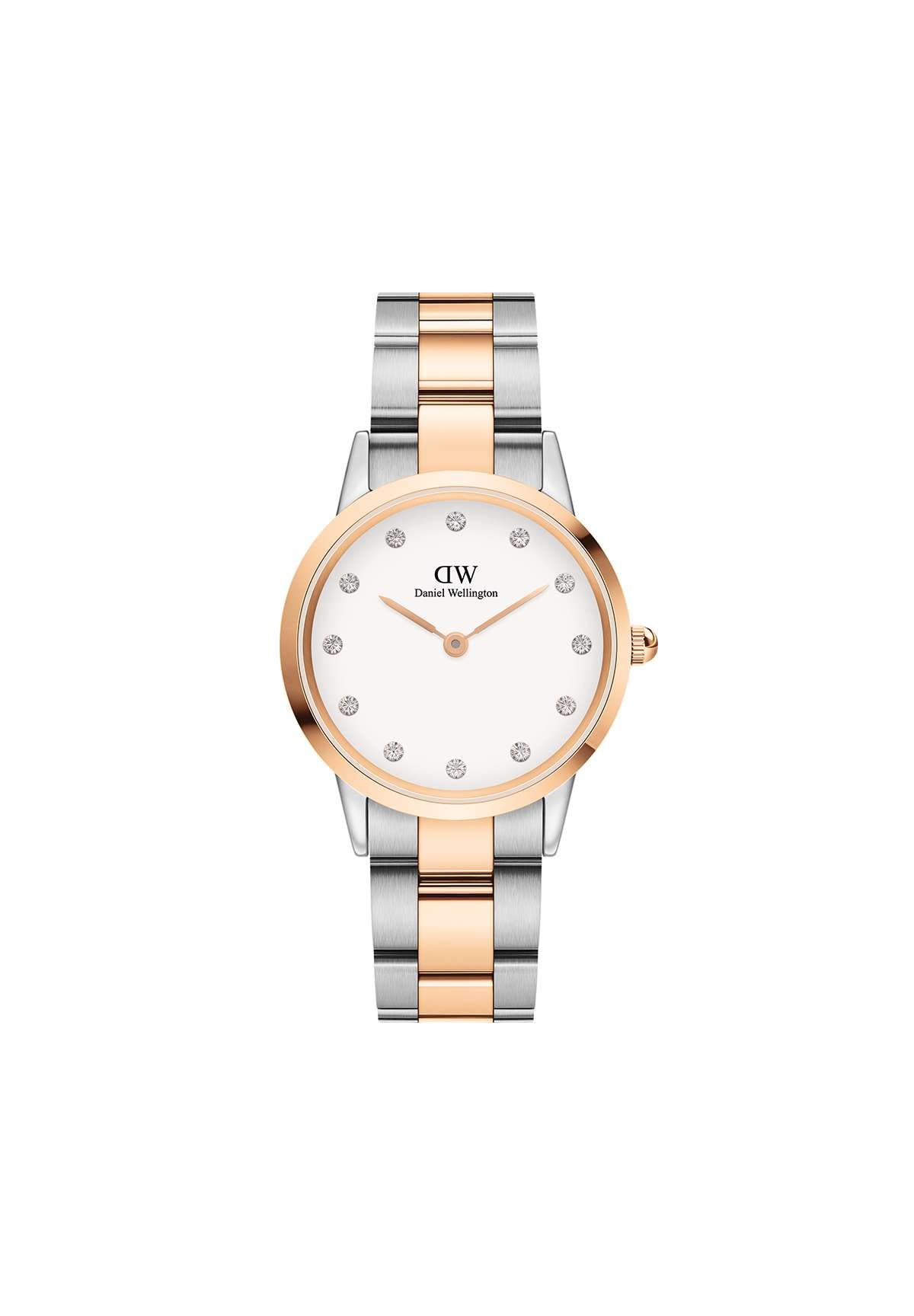 Daniel Wellington Analog Womens Stainless Steel Watch (White Dial Rose Gold/Silver Colored Strap) (B08BZHPBB1) Amazon Price History, Amazon Price Tracker