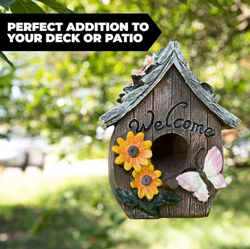 image for Dawhud Direct Hanging Bird Houses for Outside, Hand-Painted Bird House