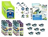 Unique Monsters University Party Supplies Favor Bundle Pack includes includes 8 Loot Bags, 8 Sticker Sheets , 24 Tattoos, 8 Party Paper Masks, 1 Activity Pad with 600 Stickers