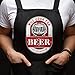 Bang Tidy Clothing BBQ Apron Funny Aprons For Men Will Cook For Beer Barbecue Grill Kitchen Gift Ideas