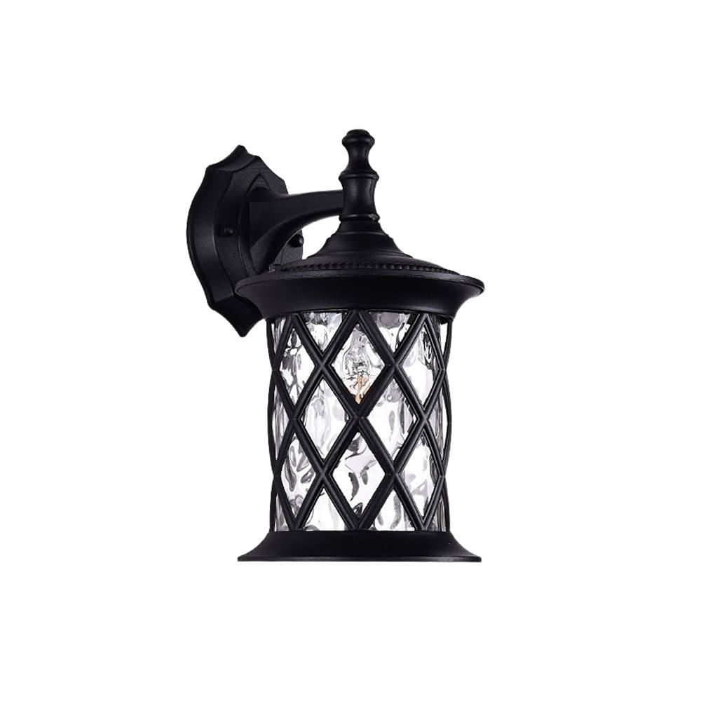 HYJAUSXB Wall Lamps Sconces Creativity Outdoor Lamp Waterproof IP54 Aluminum Rural Glass Light Stairs Patio Retro E27 Sconce Garden Villa Balcony Aisle Hotel Lantern -32 * 22cm(32 * 22cm)