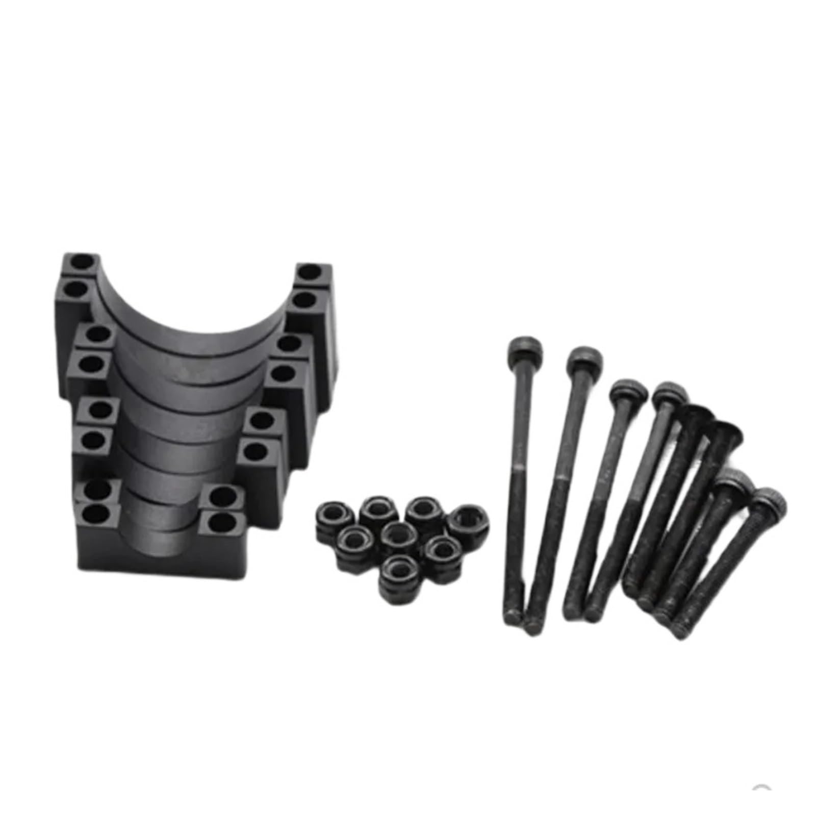 4 zestawy klipsa adaptera obejmy rurowej ze stopu aluminium | Obejmy rurowe z włókna węglowego o średnicy 8–40 mm do materiałów DIY do obróbki metali(8mm 4sets)