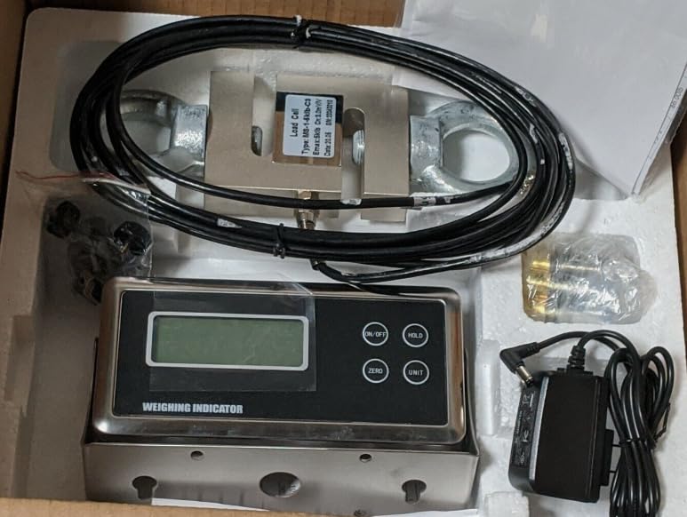 20,000 LB CALIBRATED S-Type Load Cell Indicator Crane Scale 1 LB Accuracy, Beige