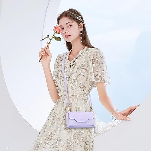Image of nuoku Women's Small Crossbody Bags Wristlet Clutch Wallet Purses with Card Slot Phone Holder