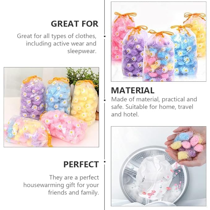 QUIRA Washing Machine Fragrance Beads Granules For Home Clothes Scents Booster Long Lasting Fragrance Oil Capsules Laundry Scent Beads (50pc) 1