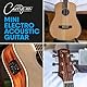 Mini-Elektro-Akustikgitarre, 3/4 Größe, Reise, Bildung, Stahlsaite, natur