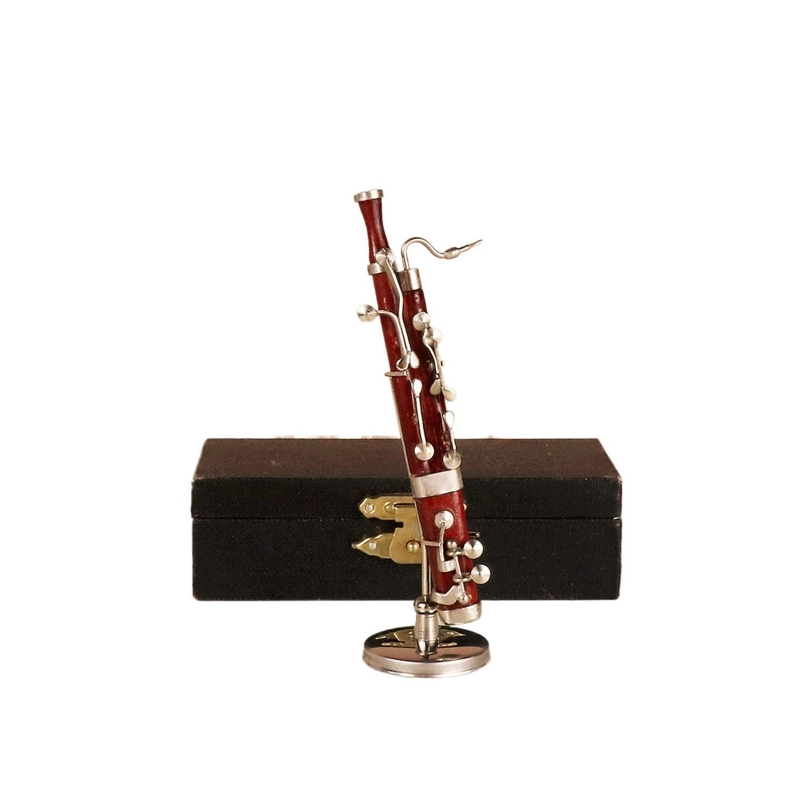 Model Mini Instrumentu Muzycznego Czarny/złoty 10/15 Cm Model Fagotu Duży Model Instrumentu Dętego Dekoracja Domu(Red,10cm)