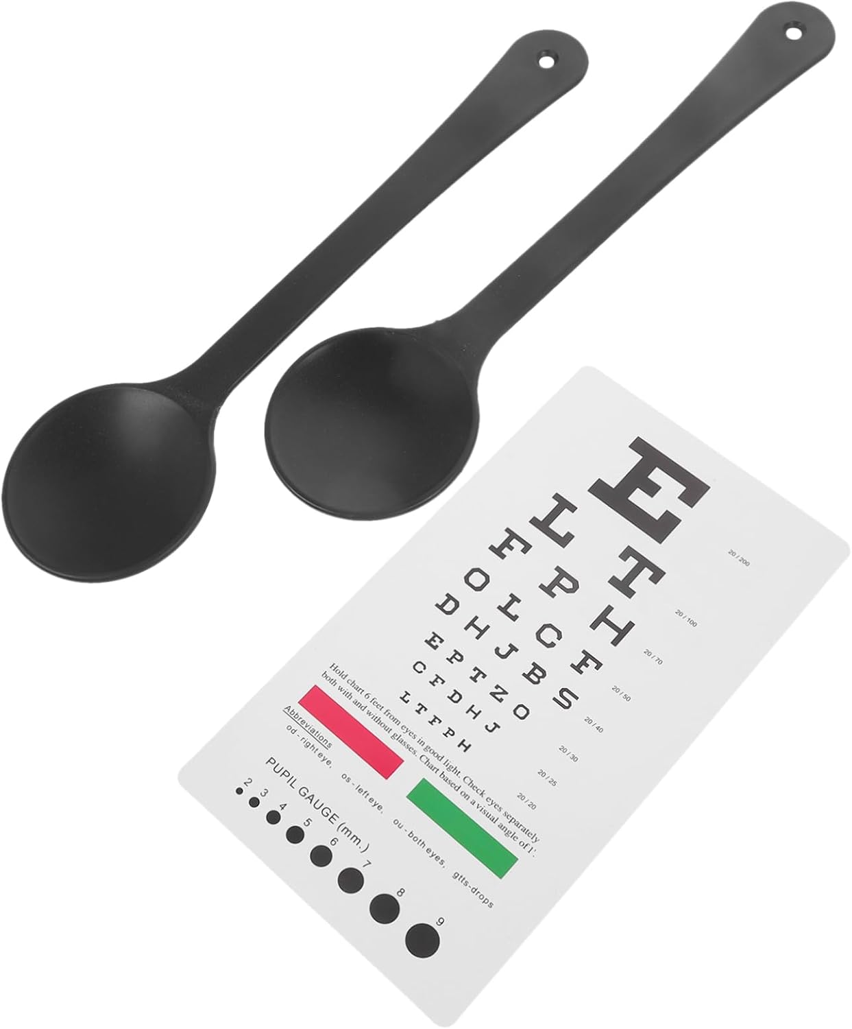 Eye Exam Kit with Dual-Sided Eye Chart and Handheld Occluder for Testing Portable Assessment Tool for Presbyopia and Accurate Distance Measurement
