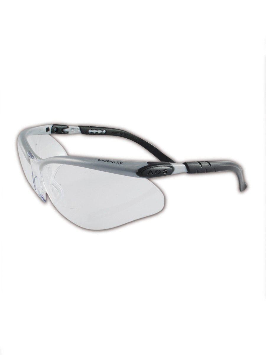 3M 10078371620469 BX Reader Series - Gafas de seguridad (marco plateado y negro, estándar), color negro