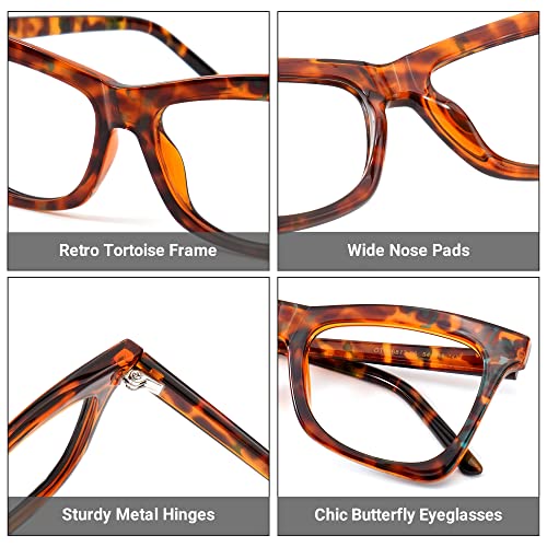 Image of Zeelool Stylish TR90 Oversized Butterfly Blue Light Blocking Glasses for Women Yaritza OT006813