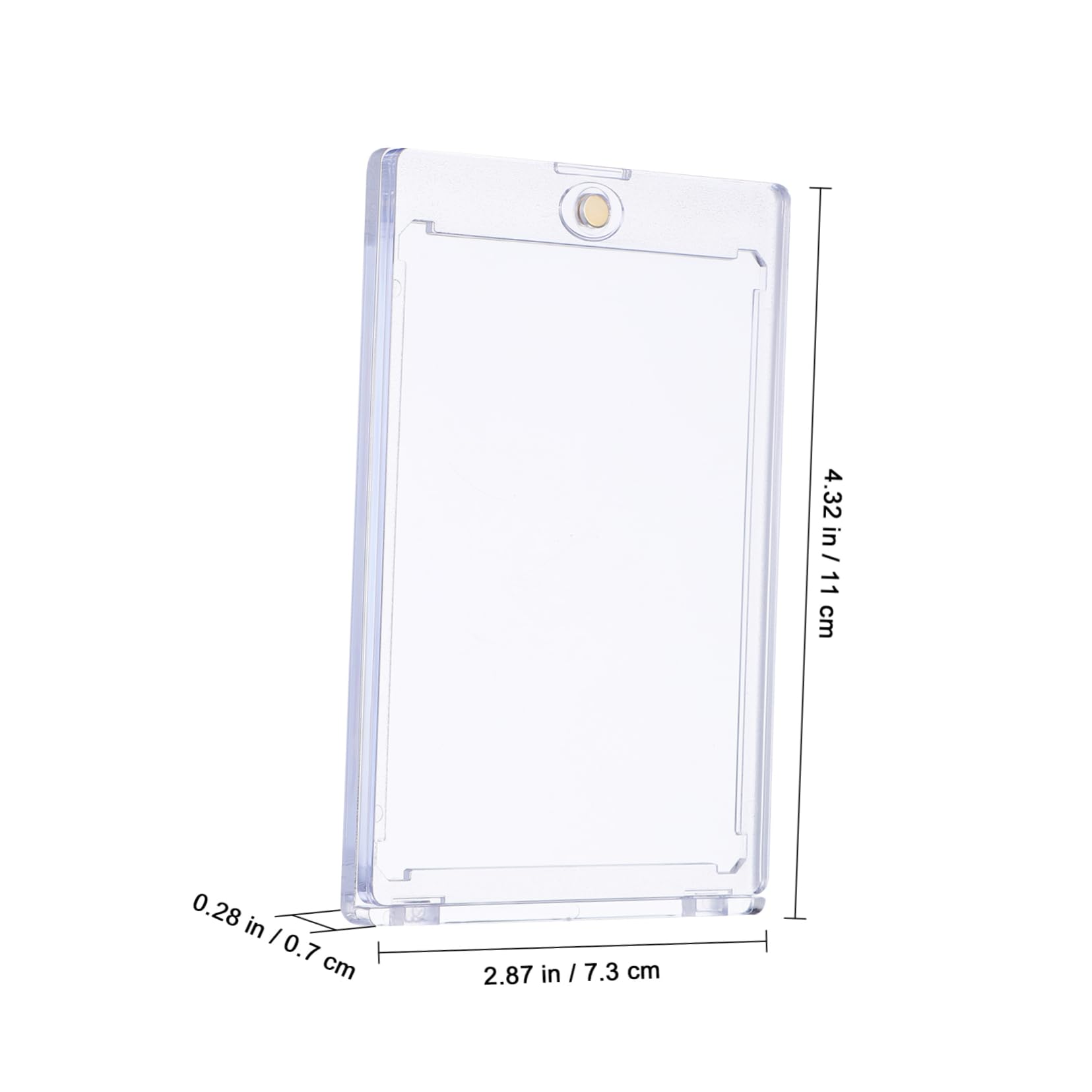 ibasenice Porta Carte Magnetico in Ps, 18 Pezzi, Protezione Rigida per Carte Collezionabili e Figurine, Chiusura Magnetica, Visibilità Chiara
