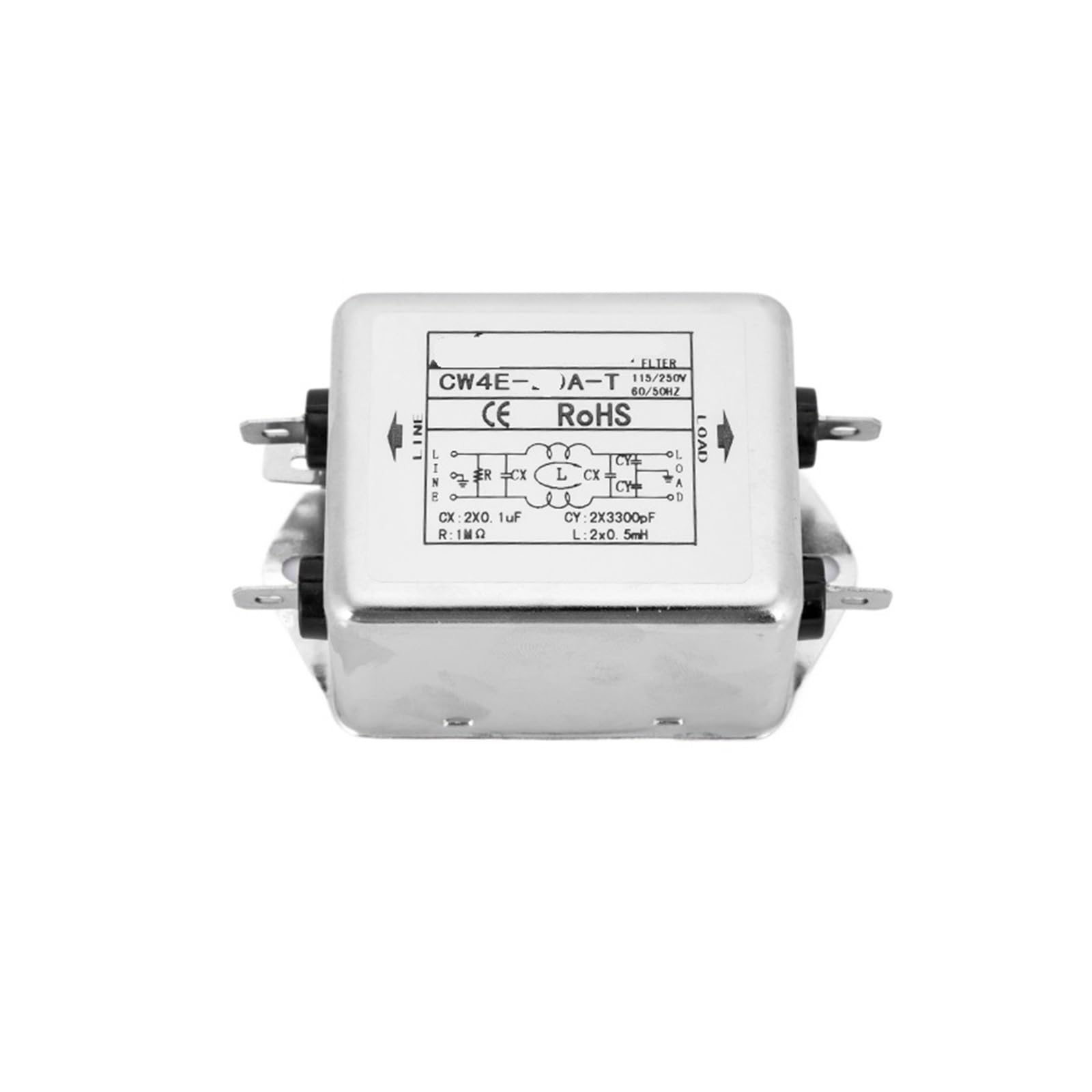 Filtro Passa Basso Alimentazione 220V Monofase Antidisturbo CW4E 10A T