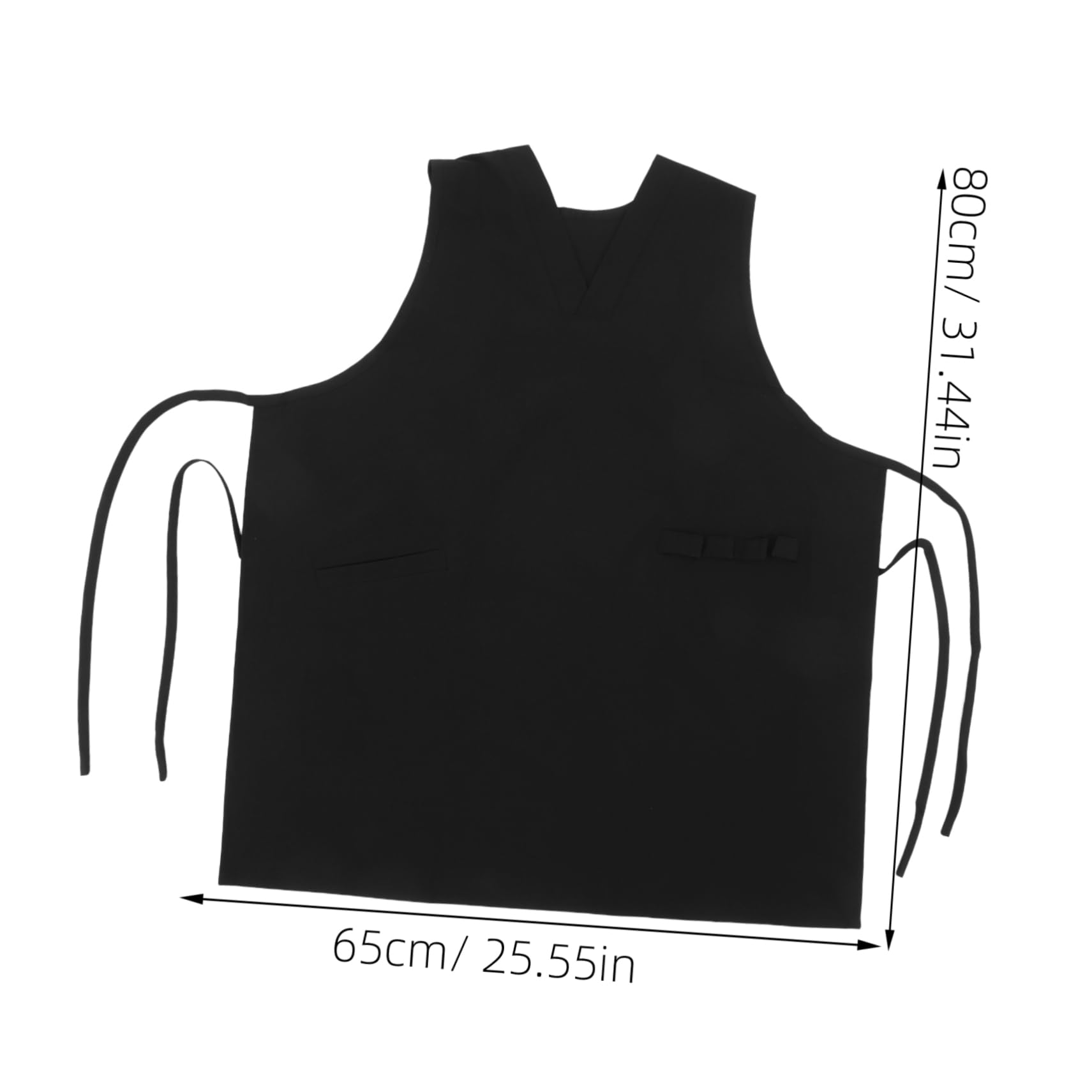 Cabilock Fashionable v Neck Hairdresser Apron Mesh Back Protective Vest for Stylists Storage Pockets