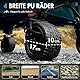 PORTAL Bollerwagen faltbar XXXL 300L größe Reifen 17x10cm mit Bremse Getränkehalter Seitentasche Faltwagen klappbarer Transportwagen für Alle Gelände Camping Strand Einkaufen