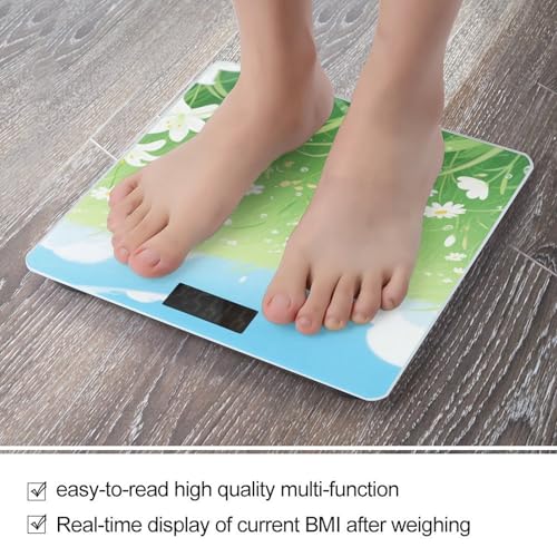 Balanza Digital de Baño con Vidrio Templado Blanco miniatura 4