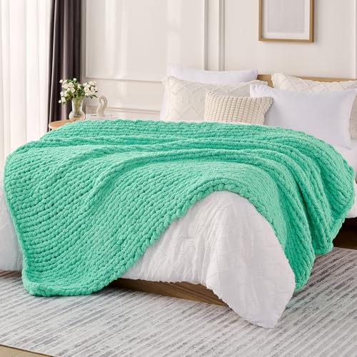 L'AGRATY Chunky Knit Blanket Throw: 50''x60''...