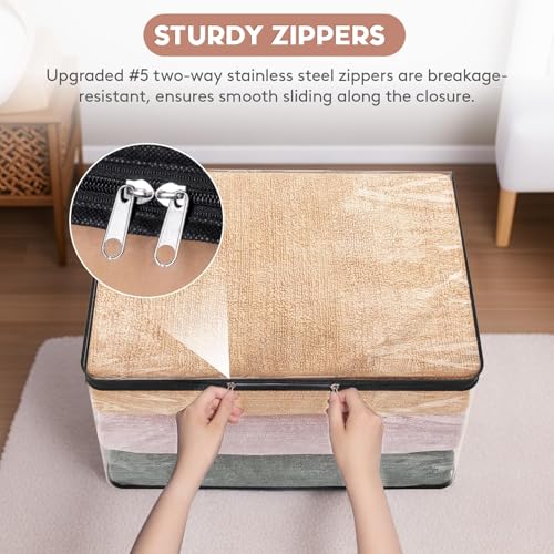 Image of JD FRESH 6 Piece 60L PVC Transparent Storage Bag with Zipper /Foldable Clothes Organiser for Wardrobe /Garments Organizer /Space Saving Storage Box for Sarees /Lehenga /Towel /Toy - 21.6 x 13.8 x 12.4 Inch
