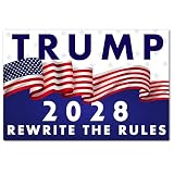 Magnet Me Up Trump 2028 Rewrite The Rules Car Magnet, 4x6 Inches, Election 2028 Magnetic Decal, Durable UV Printed Vinyl, Weatherproof, Full-Color Political Campaign Item, Made in USA