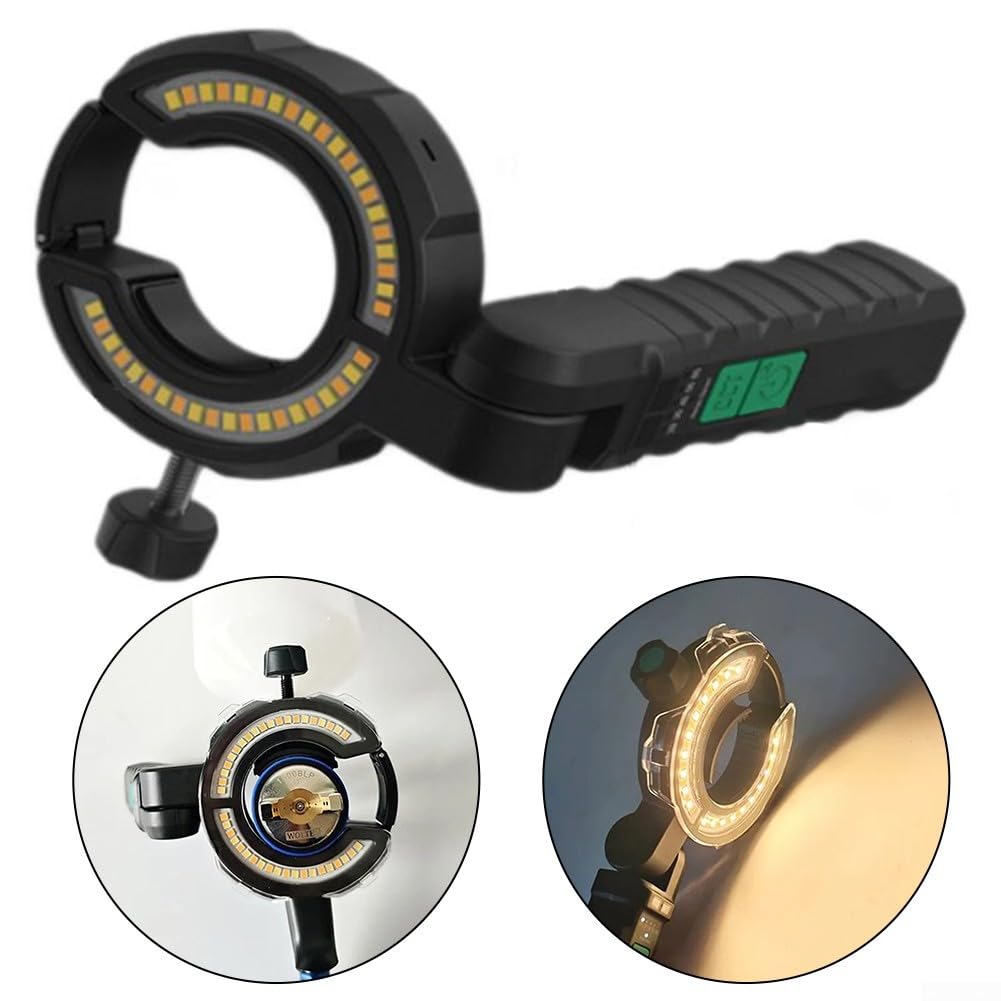 Foco LED recargable con 5 niveles de brillo ajustables para pintura de coche, 500 lúmenes, IP65 resistente a la intemperie, 3200 mAh