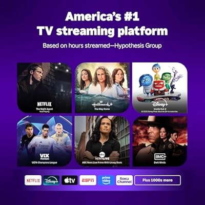 تلفزيون Roku الذكي مقاس 55 بوصة من سلسلة Select، تلفزيون 4K HDR تلفزيون Roku مع جهاز تحكم عن بعد صوتي محسن وشاشة مسطحة وتلفزيون LED مع Wi-Fi لبث الأخبار المحلية المباشرة والرياضة والترفيه العائلي