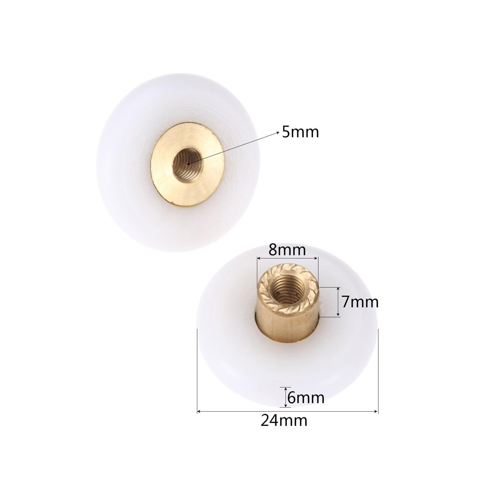 1 pieza de accesorios for rueda de ducha, rodamiento de rodillos for puerta corrediza de vidrio de baño, polea de rueda, 18/24/28 mm(18mm)