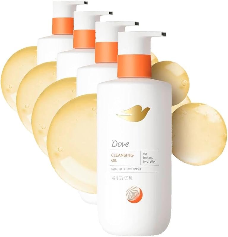 Dove Sabonete Líquido Corporal em Óleo Whipped Almond, 420 mL, Pacote com 4