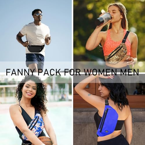 Image of Fanny Pack for Women Men,Crossbody Fanny Pack Water Resistant Sports Waist Bag Pack, Belt Bag for Travel Hiking Running