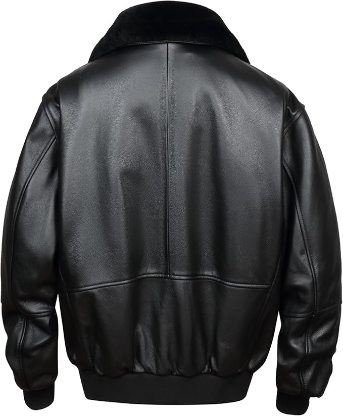 REED EST. 1950 Men’s Luxury Aviator Bomber Jacket – Genuine Leather, Durable Craftsmanship, Timeless Design3