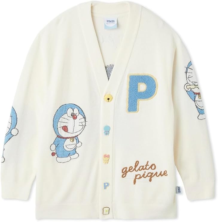 【新品】ジェラートピケ　ドラえもん　おはようおやすみカーディガン　S-Mサイズ ドラえもん】【ユニセックス】おはようおやすみカーディガン