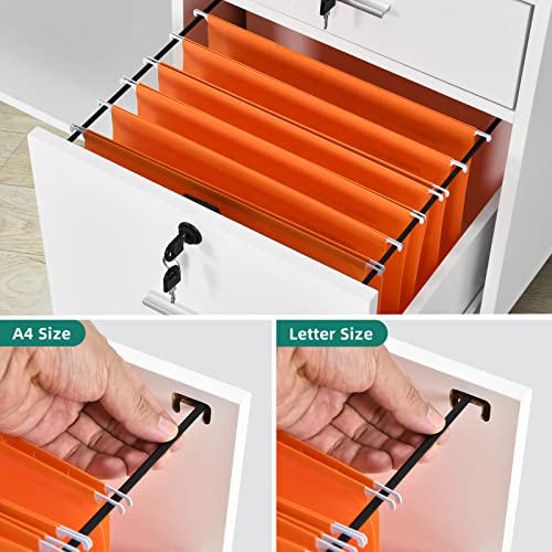 YITAHOME 3 Drawer Wood Lateral File Mobile Filing For Letter/A4