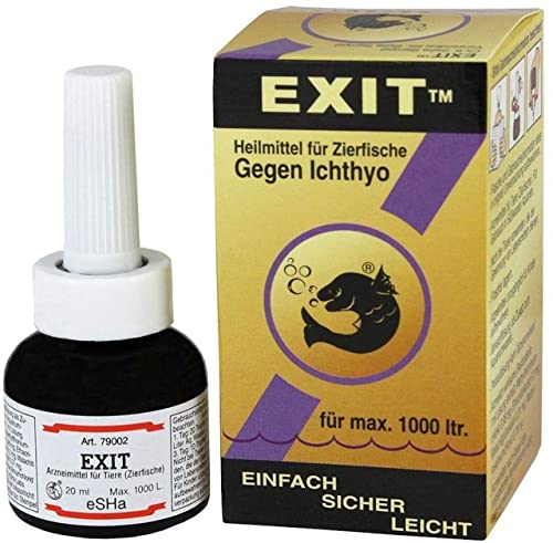 ESHA EXIT gegen Ichthyo 20ml für 1000 Liter Heilmittel für max. 1000 Liter Pünktchenkrankheit Ichthyophthirius Oodinium