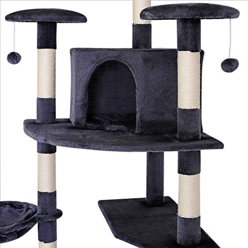 Dibea Albero Tiragraffi Giocattolo Gatti, Grigio